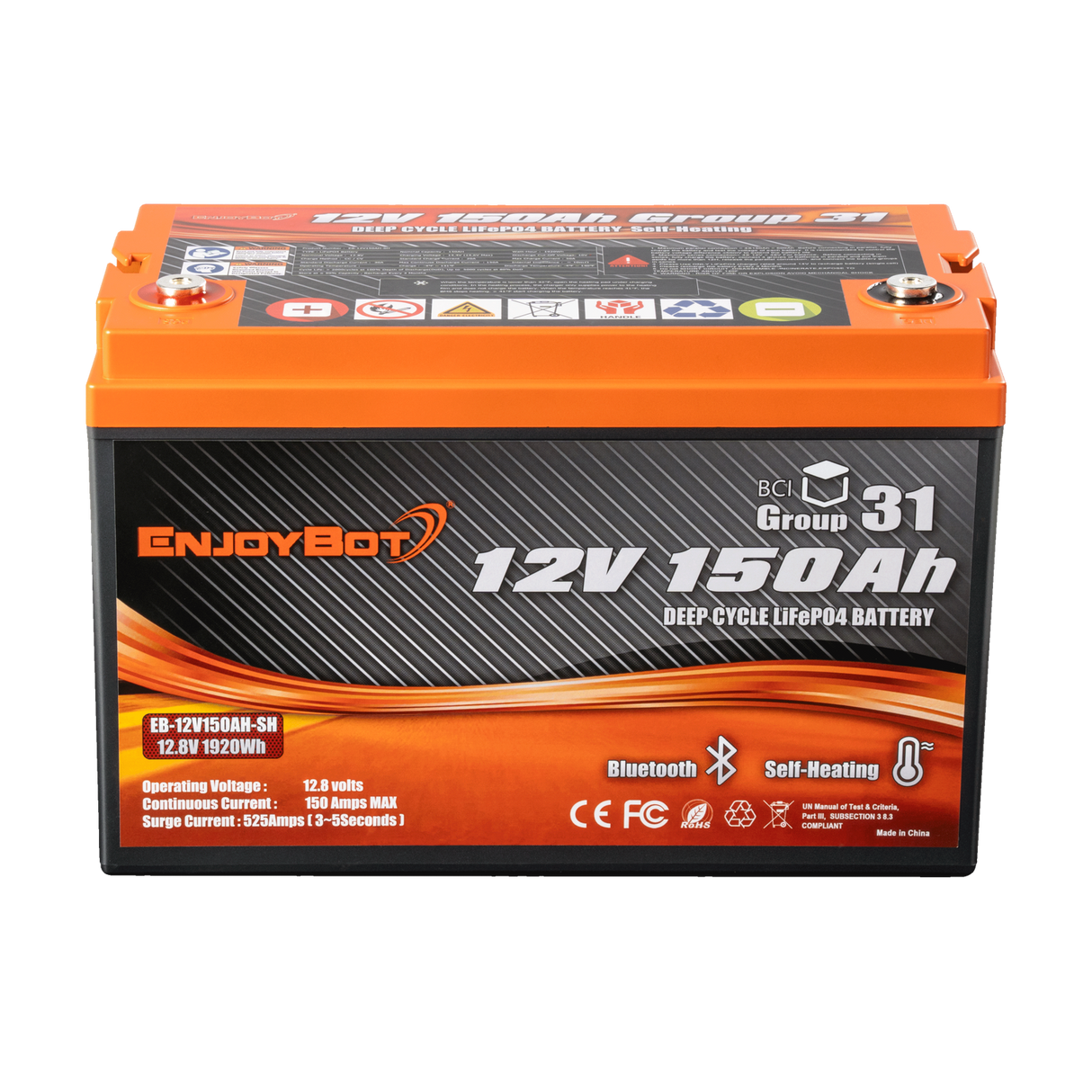 12V 150Ah Enjoybot LiFePO4 Lithium Battery | Group 31