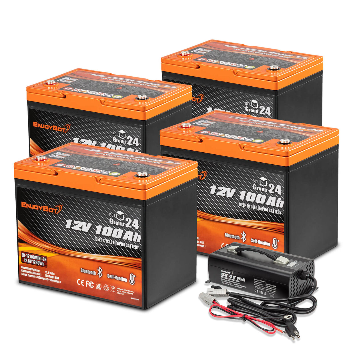 48V 100Ah Enjoybot Battery Kit | 4-Pack Combination