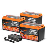 Enjoybot 12V 100Ah Group 31 Lithium Battery_3Pack+43.8V 13A Charger