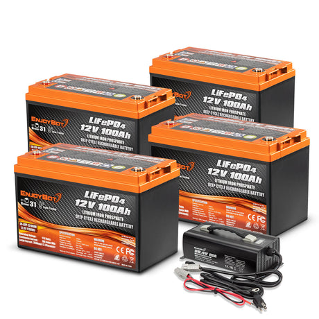 48V 100Ah Enjoybot Battery Kit | 4-Pack Combination