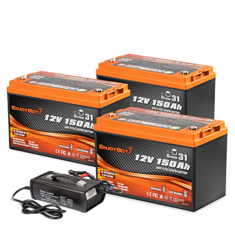36V 150Ah Enjoybot Battery Kit | 3-Pack Combination