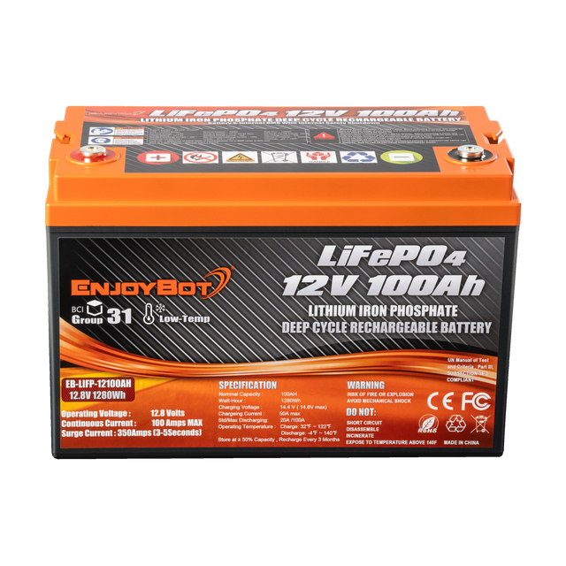 12V 100Ah Enjoybot LiFePO4 Lithium Battery | Group 31-1
