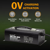 Enjoybot 58.4V 15A LiFePO4 Lithium Battery Charger | Ring Terminal | 0V Charging Activation